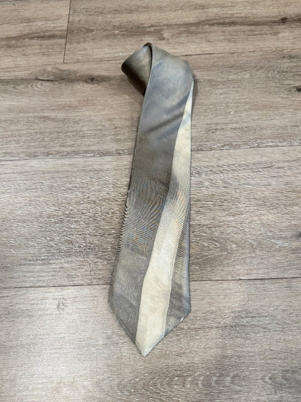 Vivienne Westwood Archive Distressed Union Jack Silk Tie, Grey Silver Italy - Picture 7 of 7